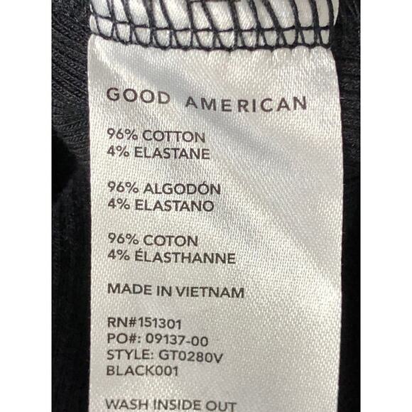 Good American Top Micro Rib Crewneck Sleeveless Racerback Tank Black NWT XL - Picture 9 of 10